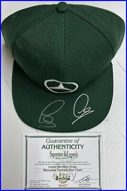 LEWIS HAMILTON Signed CAP + Limited Edition World Champion Print Mercedes F1 COA