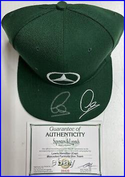 LEWIS HAMILTON Signed CAP + Limited Edition World Champion Print Mercedes F1 COA