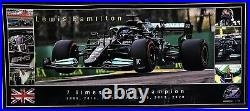 LEWIS HAMILTON Signed CAP + Limited Edition World Champion Print Mercedes F1 COA