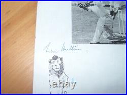 Large Signed Fdc Limited Edition Len Hutton And Don Bradman With Coa