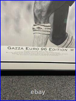 Limited Edition Gazza Euro 96 Edition, Hand Signed Print, Framed with COA