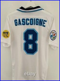 Limited Edition Paul Gascoigne Gazza Signed England Euro 96 Home Shirt COA