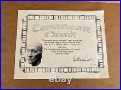 Limited Edition Peter Cushing Life Cast By William Forsche with signed COA