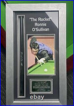 Limited Edition Ronnie O'Sullivan Signed and Framed Snooker Cue No. 19 / 147 COA