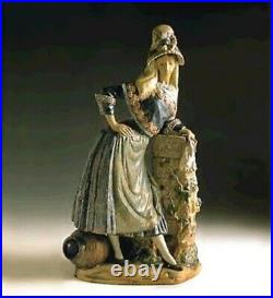 Lladro 1330-Country Lady-new-framed COA-signed-limited to 750-retired-1865 value