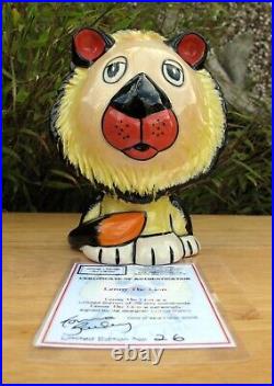 Lorna Bailey LENNY THE LION Limited Edition 26/75 March 2005 Certificate COA