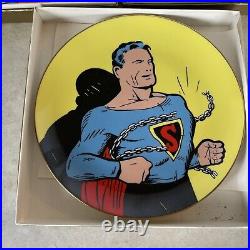 Lot 3 Vtg Ceramic Art Studios 1966Superman #1 Limited EdPlate No 59 Signed COA