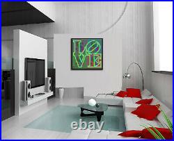 Love Green Print Limited Edition on Canvas Signed, COA, Pop Art