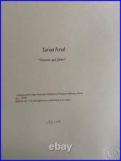 Lucian. Freud Lithograph COA original hand-numbered signed limited stamp