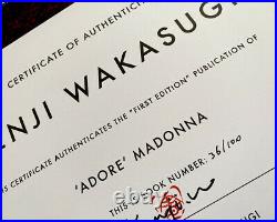 MADONNA ADORE STRICT 100 LIMITED TOKYO BOOK & SIGNED PHOTO with PROMO COA KENJI JP