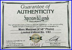 MARC MARQUEZ Autograph Signed Photo 4x6 Limited Edition #1/93 MotoGP FRAMED COA