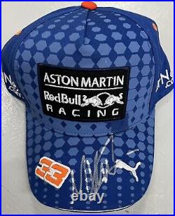 MAX VERSTAPPEN Autograph Signed CAP + Limited Edition Print F1 Red Bull COA