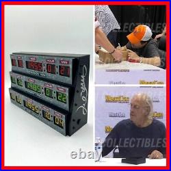 MICHAEL J FOX & CHRISTOPHER LLOYD SIGNED DeLorean Time Circuit BTTF -COA & PIC