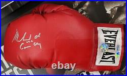 MUHAMMAD ALI aka CASSIUS CLAY Signed Glove + Boxing Limited Print FRAMED COA