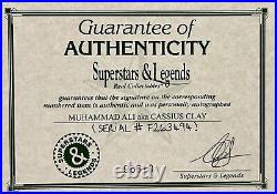 MUHAMMAD ALI aka CASSIUS CLAY Signed Glove + Boxing Limited Print FRAMED COA