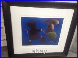 Mackenzie Thorpe OUT FOR A WALK Framed signed A/P11/85 Limited Edition print COA