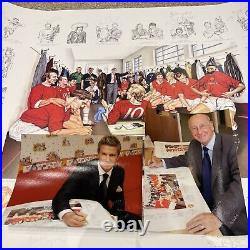 Manchester United Signed By 14 Law Keane Beckham Cantona Limited Edition COA