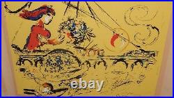 Marc Chagall Isle Of St Louis Limited Edition Plate Signed Lithograph With Coa