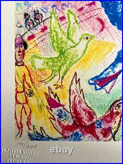 Marc Chagall Lithograph COA original signed numbered by hand limited