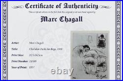 Marc Chagall, Original Hand-signed Lithograph with COA & Appraisal of $3,500