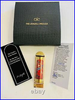 Marc Chagall Zebulun Limited Edition 24k Gold Mezuzah With Case Signed Coa