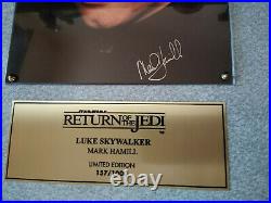 Mark Hamill Signed ROTJ Limited Edition 157/1000 Plaque, COA