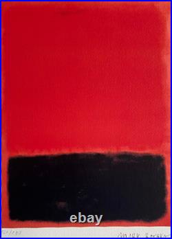 Mark Rothko Lithograph COA Original Signed Numbered Limited 180 Ex Stamp