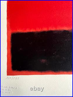 Mark Rothko Lithograph COA Original Signed Numbered Limited 180 Ex Stamp