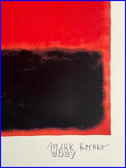 Mark Rothko Lithograph COA Original Signed Numbered Limited 180 Ex Stamp