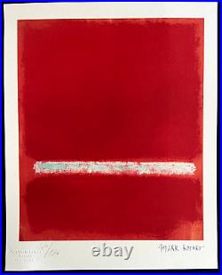 Mark Rothko Lithograph COA Original Signed Numbered Limited Hand Stamp