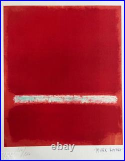 Mark Rothko Lithograph COA Original Signed Numbered Limited Hand Stamp