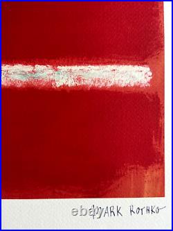 Mark Rothko Lithograph COA Original Signed Numbered Limited Hand Stamp