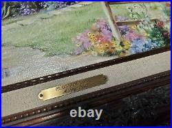 Marty Bell 1991 Blossom Lane Painting Framed with COA Collectors Society Limited