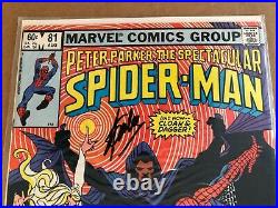 Marvel Comics 1983 Spectacular Spider-man #81 Signed Stan Lee Limited 8/25 Coa