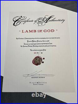 Michael Hussar Lamb Of God Giclee Print Signed Numbered #51/88 with COA Limited