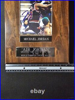 Michael Jordan Autographed Limited 1439/5000 Plaque COA Signed Auto Chicago Bull