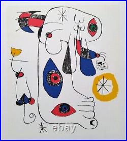 Miró 1972 LITHOGRAPH withCOA. #UniqueGift JOAN MIRO Surrealism Limited Ed RARE ART