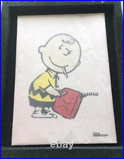 Mrs Banksy Charlie Brown Limited Edition Spray Print. With COA. With Crate