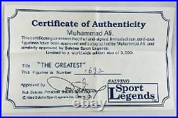 Muhammad Ali Signed Salvino Figure Limited Ed. #1692/3500 Boxing Autograph COA