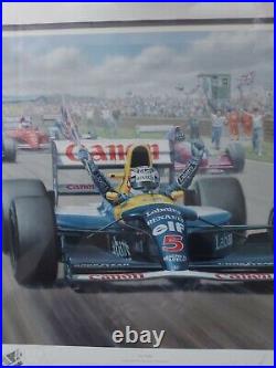 NIGEL MANSELL signed'Victory' Williams Framed Print LIMITED EDITION #643 COA
