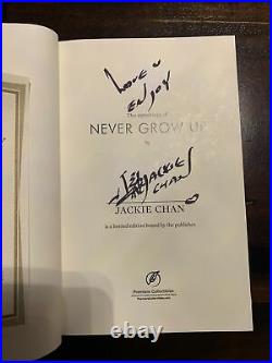 Never Grow Up SIGNED Jackie Chan 1st Limited Ed HBDJ with Slipcase NEW + COA