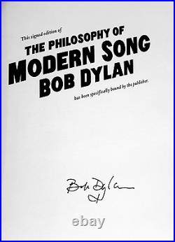 New SIGNED Autopen Bob Dylan The Philosophy of Modern Song + COA Limited ED 900