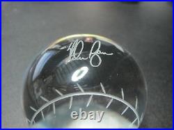 Nolan Ryan RARE Limited Edition Engraved Signed Leaded Crystal BBall 142/500 COA