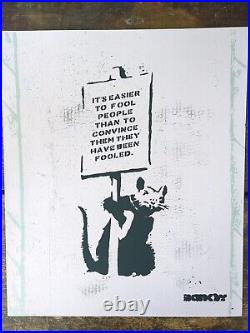 Not Banksy Reverse Milking a Dead Rat signed limited editon serigraph with COA