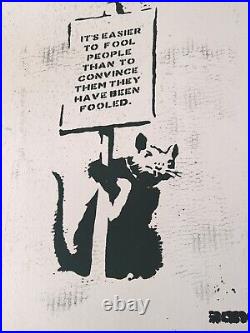 Not Banksy Reverse Milking a Dead Rat signed limited editon serigraph with COA