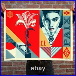 OBEY Paix et Justice Mural Print Signed S/N #/500 COA Shepard Fairey New 2022
