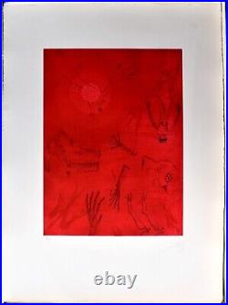 Original 1973 JOAN PONC Limited Etching Destruction The End of Time Signed COA