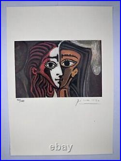 Pablo Picasso COA Original Vintage Art Print Limited Signed Lithograph Poster