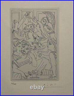 Pablo Picasso Hand signed Print with COA and Appraisal Report Value of $5.180.00