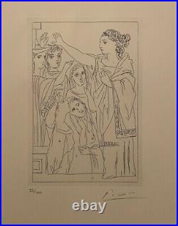 Pablo Picasso Hand signed Print with COA and Appraisal Report Value of $5.192.00